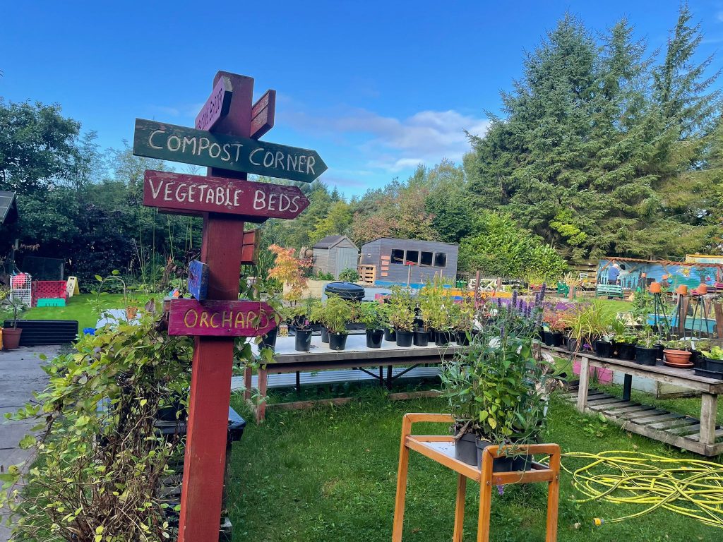 signpost for vegetable beds